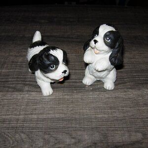 Home Interior HOMCO Set of 2 Black White DOG Figurines